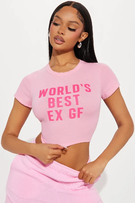 World's Best Ex GF Tee - Pink