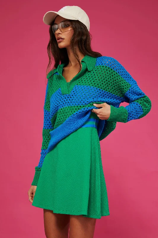 Wynn Top Garden Green Colorblock