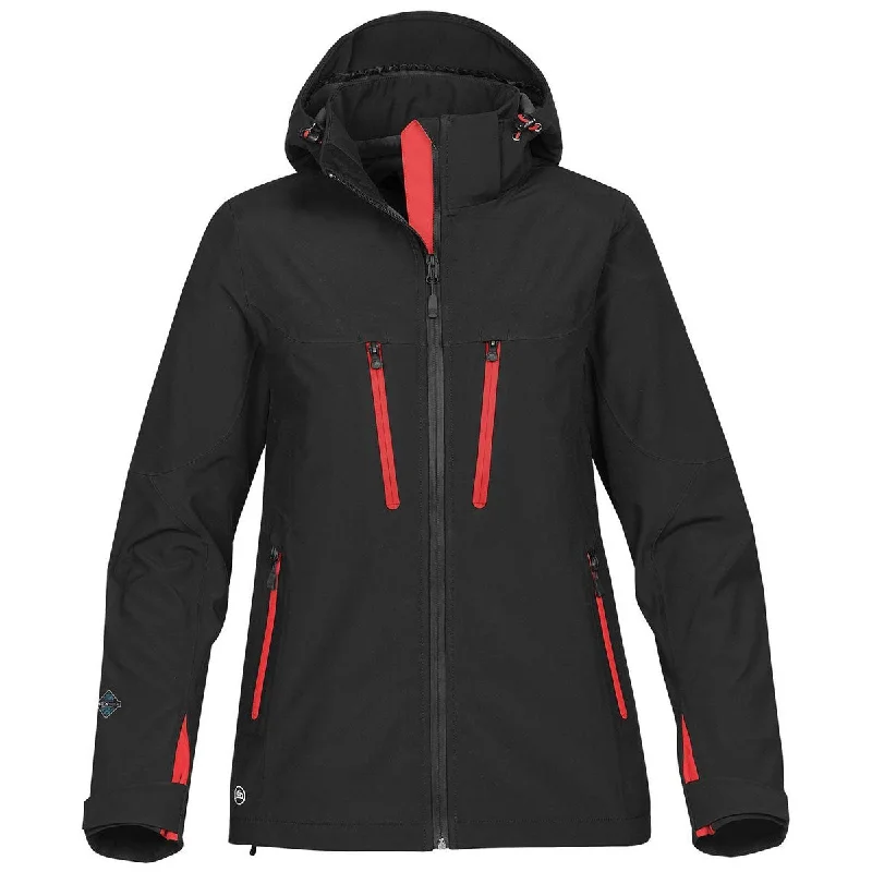 Stormtech Women's Black/Bright Red Patrol Softshell