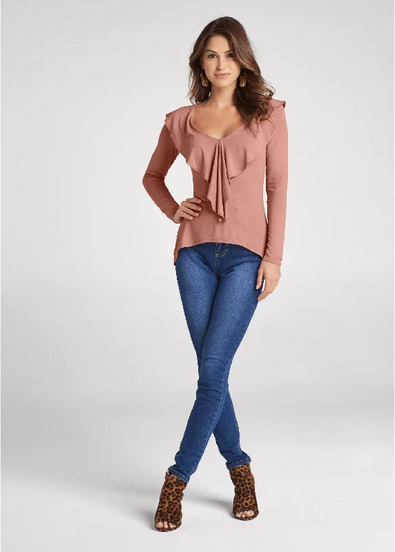 Ruffle top - Blush