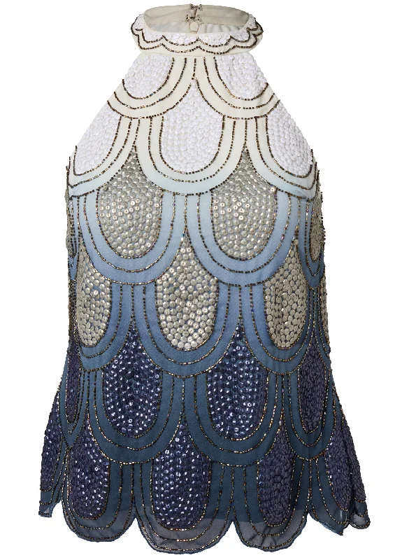 Embellished ombre top - Blue Multi