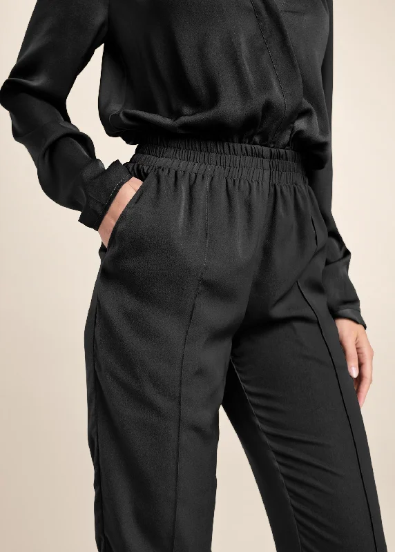 Smocked jogger jumpsuit - Black