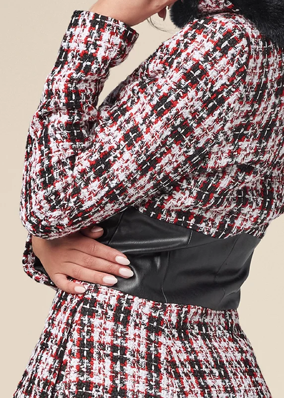 Plaid corset coat - Black Multi