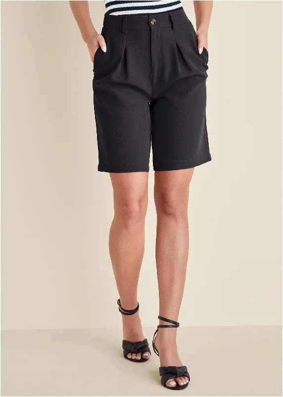 Bermuda suit shorts  - Black