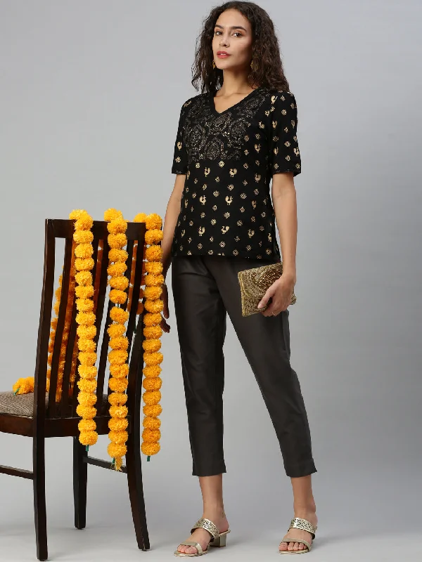 Woven Kurti Pant-Slate